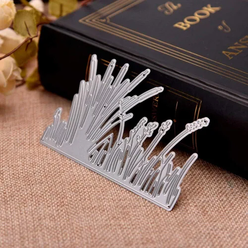 Miniatura 3 de DIY Scrapbooking Artist - Troqueles de corte de hierba cálamus, plantillas de corte de metal para manualidades, álbumes de recortes, manualidades