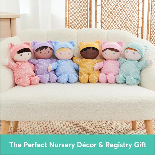 Miniatura 9 de GUND Muñeca de bebé sostenible para bebé, muñeca de felpa hecha de materiales reciclados, para bebés y recién nacidos, morado, 12 pulgadas Muñeca