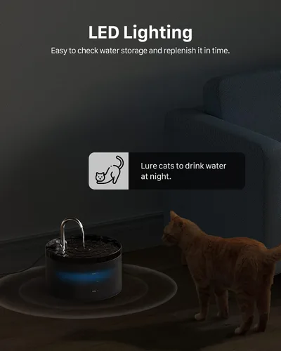 Miniatura 8 de Fuente de agua para gatos: fuentes de cuenco para perros, dispensador automático para mascotas, cuencos para beber para perros para interiores