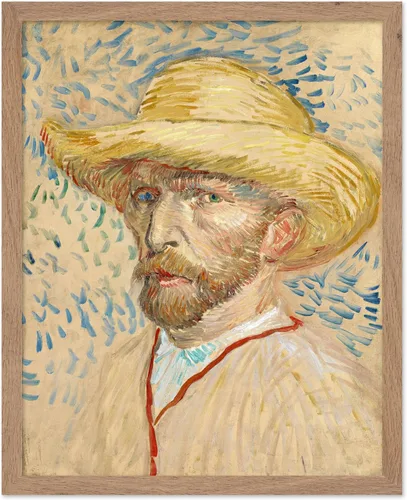 Miniatura 67 de Poster Master Póster clásico de Van Gogh, impresión impresionista vintage, regalo para artista, pintor, autorretrato, sombrero de paja, dibujo