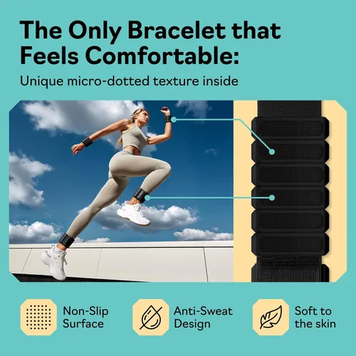 Miniatura 2 de Ankle Weights for Women and Wrist Weights for Women at Home - Arm and Leg Weights, Non-Slip Desig, Set of 2 (1 lb each)