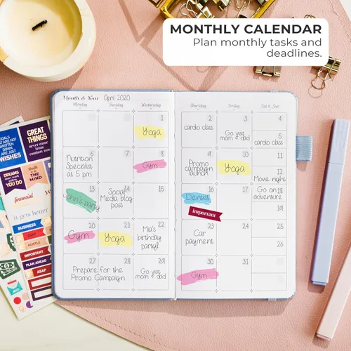 Miniatura 4 de GoGirl Agenda y organizador para mujer – Agenda semanal de bolsillo, diario de objetivos y agenda para gestión del tiempo y productividad. Sin fecha