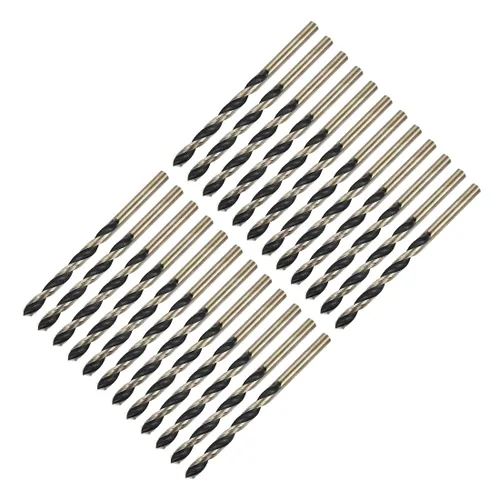 Miniatura 12 de uxcell 24 brocas de vástago recto, 0.118 in, titanio dorado y nitruro negro, acero de alta velocidad (HSS) 4341 con vástago de 0.118 in