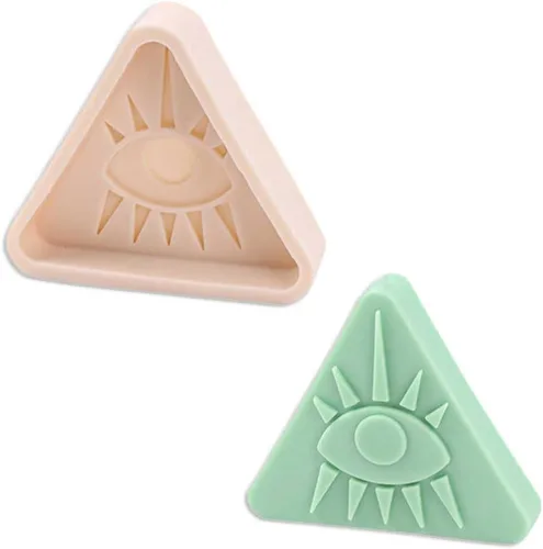 Miniatura 4 de Duawenki Molde de silicona Freshie para coche con forma de ojo malvado para hacer jabón aroma perlas coche Freshie vela colgante resina Mal de ojo