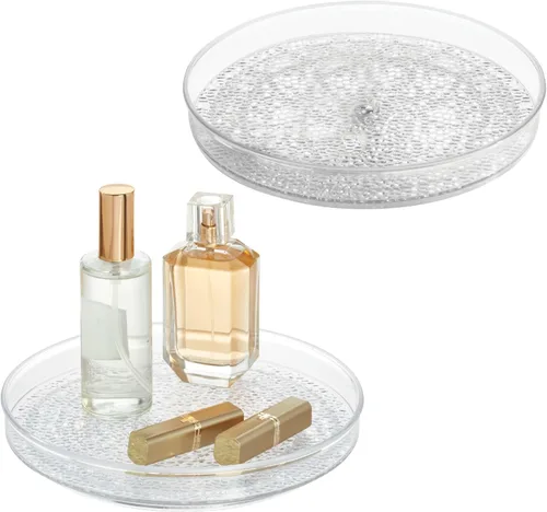 Miniatura 8 de iDesign The Rain Collection Lazy Susan Organizador Giratorio, 9" x 9" x 1.5", Transparente