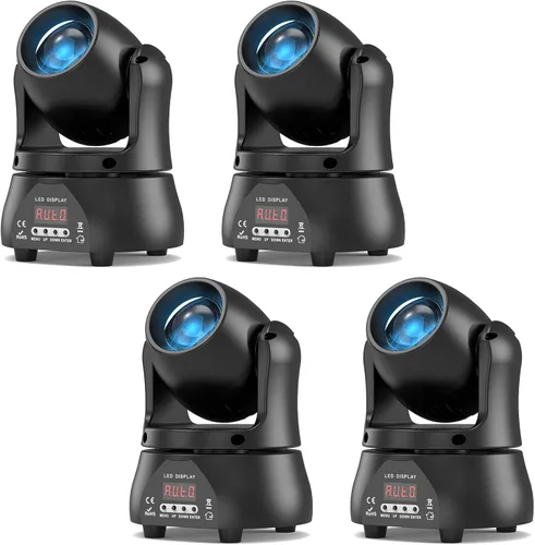 Miniatura 11 de 2PCS 40W LED de cabeza móvil luz RGBW haz iluminación escenario focos con sonido DMX activado modo automático para fiestas, pista de boda, banda
