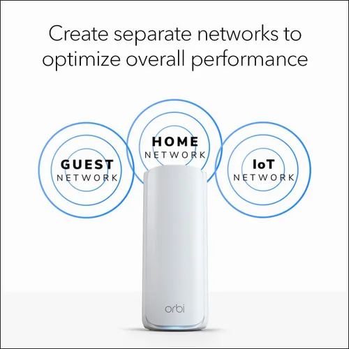 Miniatura 7 de NETGEAR Orbi 770 Series Tri-Band WiFi 7 Mesh Network System (RBE772) - Router + 1 extensor de satélite, características de seguridad, hasta 11 Gbps