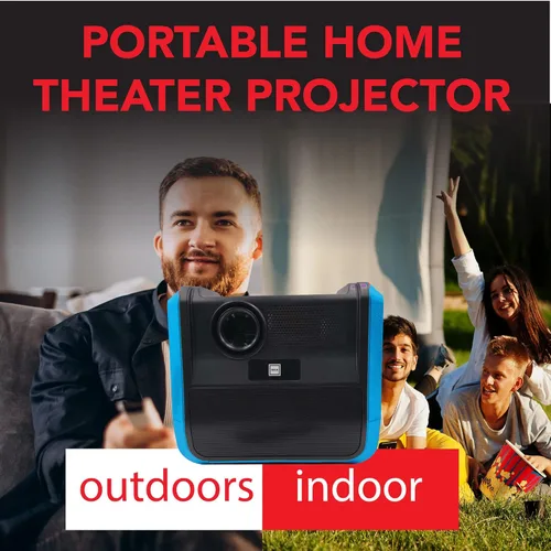 Miniatura 3 de RCA - Proyector portátil RPJ060 Sistema de entretenimiento de cine en casa, batería de larga duración - 2,5 horas por carga - Exterior, recargable