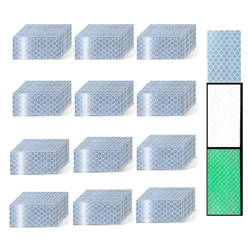 Miniatura 84 de Cinta reflectante blanca de 4 pulgadas, adhesivo de seguridad de advertencia impermeable para exteriores (10 pies)
