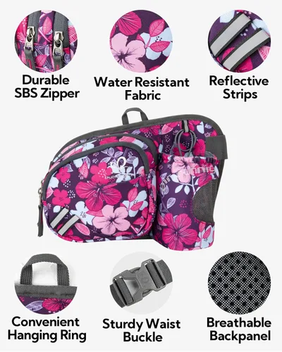 Miniatura 5 de Waterfly - Cangurera de senderismo con soporte para botella de agua para hombres y mujeres, para correr y pasear al perro, para iPhone 8 Plus, flor