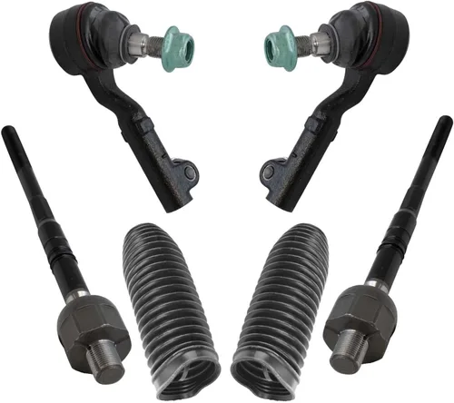 Miniatura 72 de TRQ Kit de dirección interior y exterior para lado del conductor y del pasajero delantero, con cremallera de dirección y fuelle de piñón compatible