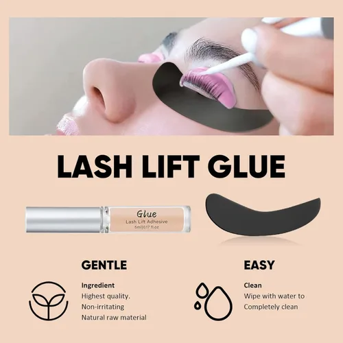 Miniatura 6 de Libeauty Kit de elevación de pestañas y color para cejas con color negro, permanente de elevación rápida y coloración voluminosa con herramientas