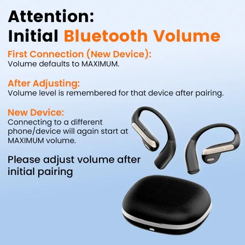 Miniatura 9 de Piluyaa Auriculares Bluetooth 5.3 de oreja abierta, auriculares inalámbricos deportivos con micrófono integrado con ganchos para los oídos