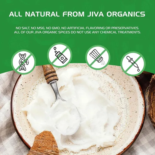 Miniatura 9 de Manteca de coco orgánica sin procesar, frasco de 16 onzas, de Jiva Organics