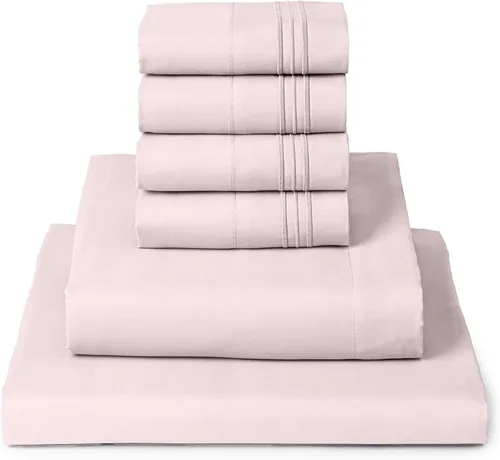 Miniatura 25 de Mellanni Juego de Sábanas Split King - Colección Icónica de 7 Piezas para Ropa de Cama, (Incluye 4 Fundas de Almohada), Bolsillo Profundo de 16 1394