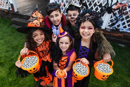 Miniatura 7 de Fruidles Surtidos de chocolate misterioso de Halloween, rellenos de bolsas de fiesta de truco o trato, láminas de diseño espeluznante, lácteos