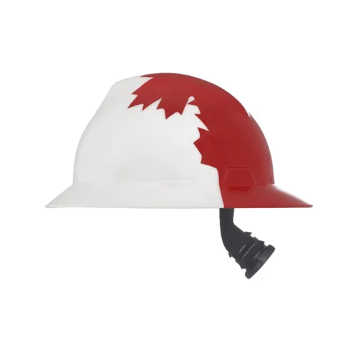 Miniatura 2 de MSA 10104254 Freedom Series V-Gard - Casco duro de ala completa con suspensión de trinquete Fas-Trac III, cubierta de polietileno, correas de corona