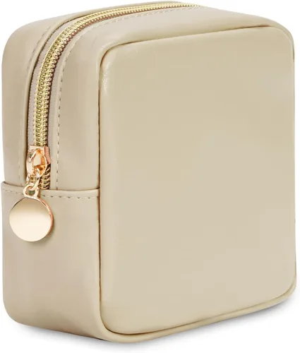 Miniatura 15 de Wandering Nature Pequeña bolsa de maquillaje para bolso, bolsa de cosméticos con cremallera para mujer, bolsa de viaje de cuero vegano ecológico