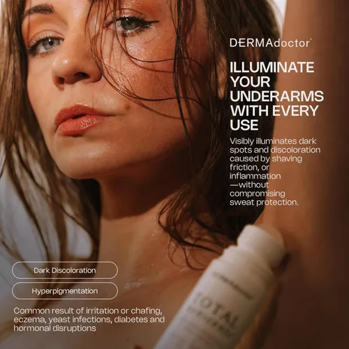 Miniatura 4 de DERMAdoctor Antitranspirante para mujeres con piel sensible, iluminador ultra suave Total NonScents, desodorante antitranspirante de fuerza clínica