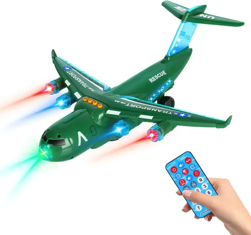 Miniatura 10 de ele ELEOPTION Avión de Juguete con Control Remoto por Infrarrojos Juguetes de Helicóptero con Luces y Música Juguetes de Aeroplano para Niños