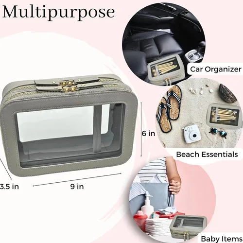 Miniatura 3 de JAZD Bolsa de cosméticos transparente para mujer