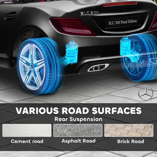 Miniatura 6 de Aosom Mercedes SLC 300 - Auto de paseo con licencia de 12 V para niños con control remoto, 2 velocidades, automóvil eléctrico para niños a batería