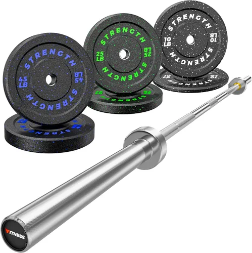 XDDIAS Placas de parachoques de 2 pulgadas, juego de discos de peso olímpicos de goma para entrenamiento de fuerza en el gimnasio en casa, 20-260
