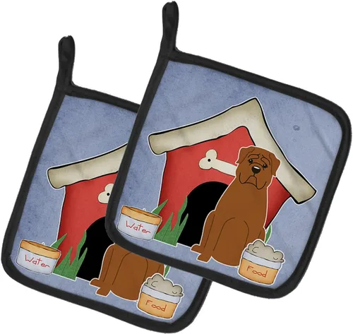 Miniatura 106 de Caroline's Treasures BB2894PTHD Dog House Collection Chow Chow Chow - Par de soportes para ollas, 7.5HX7.5W, multicolor 4-Azul