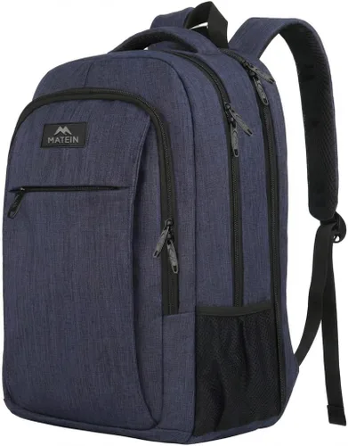 Miniatura 20 de MATEIN - Mochila de viaje para laptop, mochila empresarial antirrobo, delgada, resistente, puerto de carga USB, impermeable, para universidad o Gris