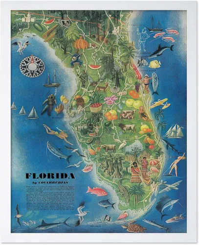 Miniatura 8 de Poster Master Póster retro de viaje con mapa monumental vintage de Florencia, arte italiano, gran regalo para hombres, mujeres, amantes
