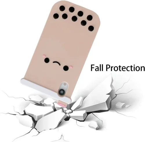 Miniatura 4 de Funda de silicona suave con diseño de té Boba 3D para iPhone X/iPhone Xs de 5.8 pulgadas, diseño de dibujos animados de personajes kawaii, cara