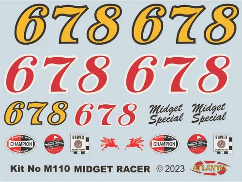 Miniatura 2 de Atlantis M110 1/20 Escala Midget Racer Kit de modelo de plástico - Requiere montaje