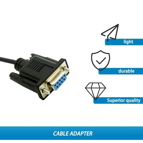Miniatura 3 de Vanki 1 unids RS232 DB9 hembra a USB 2.0 A hembra adaptador de cable serie convertidor 8 pulgadas 9.8 in