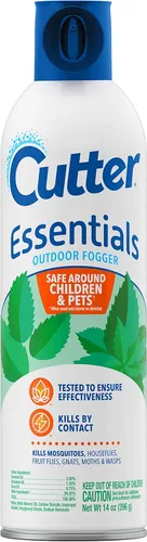 Cutter Essentials - Nebulizador para exteriores, seguro alrededor de niños y mascotas, mata mosquitos, pulgas y hormigas listadas, 14 onzas líquidas
