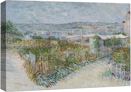 Miniatura 47 de Van Gogh - Lienzo con diseño giclée de olivos con cielo amarillo y sol, arte de pared de galería, estirado y enmarcado, listo para colgar, 24 x 36