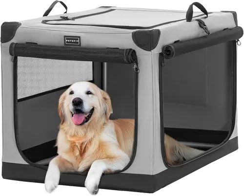 Miniatura 34 de PETSFIT Jaula portátil suave de 26 pulgadas para perros – Marco resistente en espiral patentado, perrera plegable para perros pequeños, 3 puertas