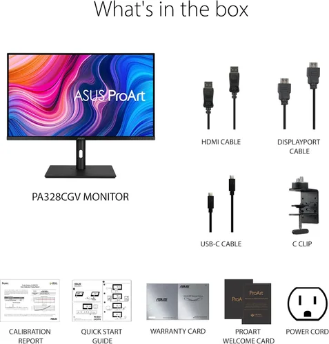 Miniatura 5 de ASUS ProArt Monitor de 32 pulgadas 1440P (PA328CGV) - IPS, 165Hz, 95% DCI-P3, 100% sRGB/Rec.709, ΔE < 2, Calman verificado, entrega de energía