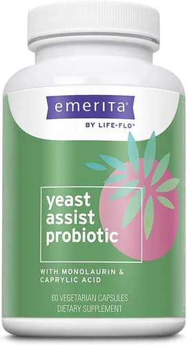 Emerita by Life-flo Probióticos de ayuda de levadura para mujeres, limpieza de levadura, apoyo para la salud vaginal, inmune e intestinal - 1 mil