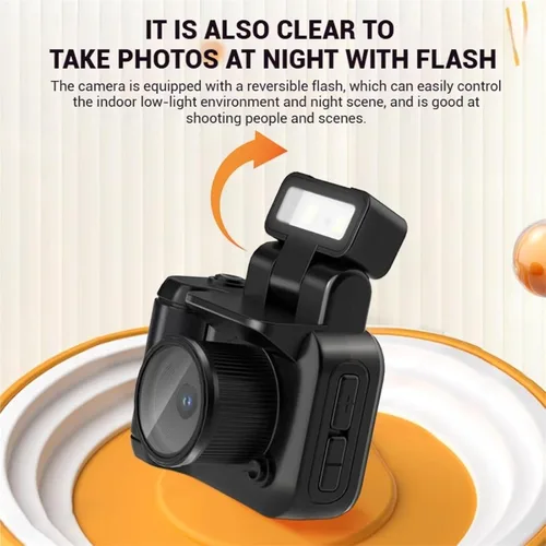 Miniatura 5 de Cámara retro a presión, mini cámara nostálgica de visión vintage, mini llavero de tamaño pulgar con luz flash LED, cierre retro con 6 interruptores