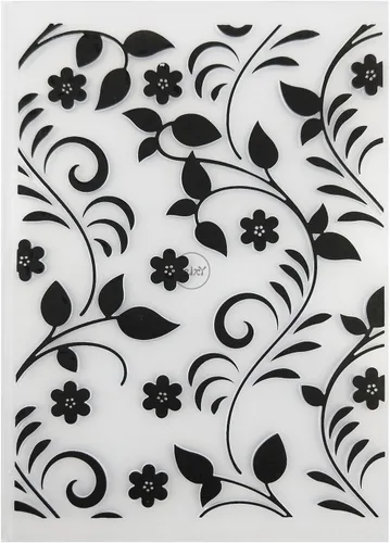 DzIxY Carpetas de plástico con estampado de hojas de flores para hacer tarjetas, suministros de papel de bricolaje, plantillas de álbumes de