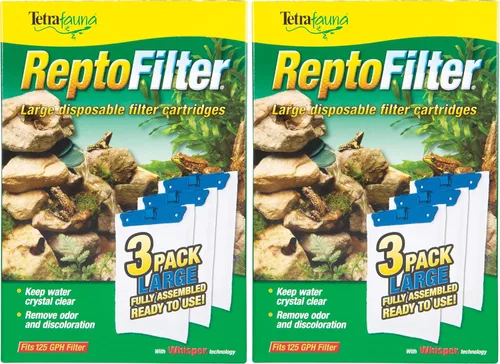 Miniatura 9 de Cartuchos de filtro ReptoFilter de TetraFauna, tamaño mediano, recambios de cartucho de filtro, 3