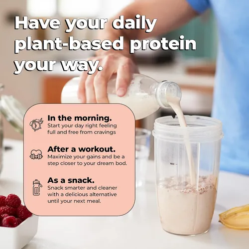 Miniatura 8 de Future Kind Proteína vegana en polvo, vainilla, proteína vegetal de guisantes para músculos magros con hierro y fibra, sin suero de leche, sin