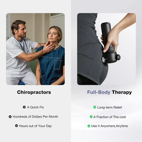 Miniatura 4 de HYAKO SE Pistola de masaje de terapia muscular, masajeador de vibración de tejido profundo, diseño no invasivo para cuidado de cuerpo completo