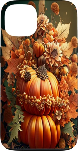 Miniatura 7 de Funda para iPhone 13 Pro Max con diseño de hojas otoñales y calabazas