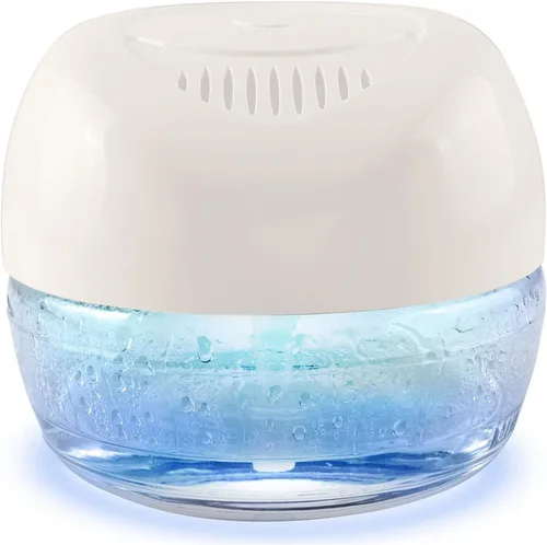 Limpiador de Aire Lavador de Aire, Difusor de Aromas para Aire Fresco para el Hogar, Oficina, Purificador de Aire con Luz Nocturna (Blanco)
