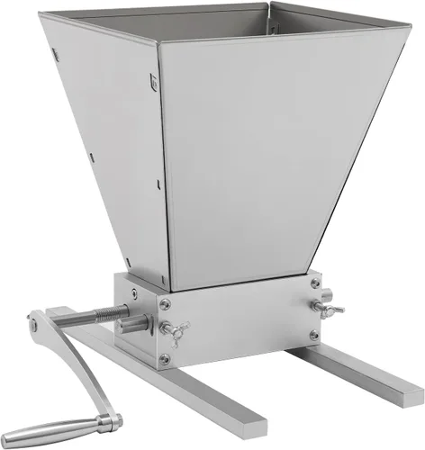 Trituradora manual de granos, molinillo de cereales secos de acero inoxidable, molino de malta ajustable, taladro de baja velocidad, no para