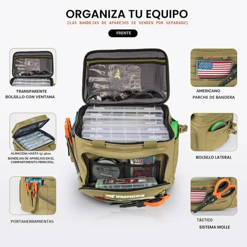 Miniatura 2 de KastKing - Bolsas para aparejos de pesca - Bolsas de pesca para agua salada y agua dulce - Resistente al agua, correa de hombro acolchada