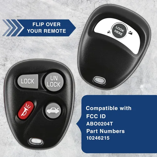 Miniatura 5 de KeylessOption Llavero de repuesto para Buick Century Regal Riviera La Sabre Oldsmobile Intrigue Pontiac Grand Prix Remote, 4 botones 10246215