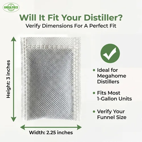 Miniatura 3 de Filtros para Destilador Green Piece – Sobres de Carbón de Carbón Activado (Hecho en EE. UU.) Absorbente de Olor y COV, Compatible con Destiladores
