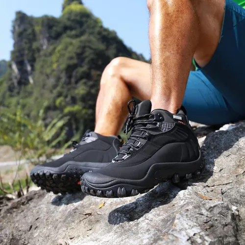 Miniatura 6 de Botas de senderismo impermeables Thermator de tiro medio para hombre, botas de senderismo para exteriores, 7
